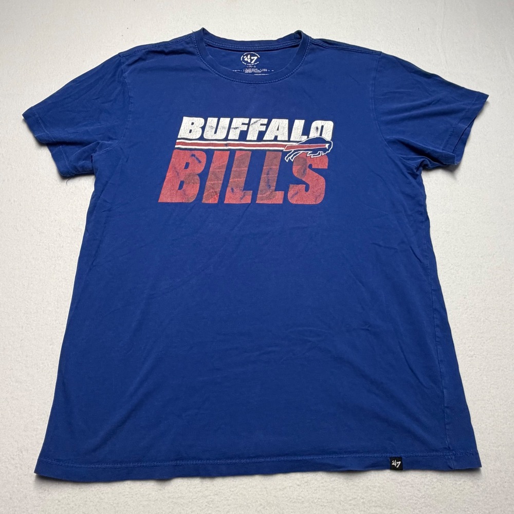 Buffalo Bills '47 Brand NFL T-Shirt Mens Large Blue Short Sleeve Graphic Tee